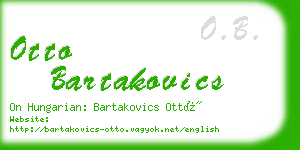 otto bartakovics business card